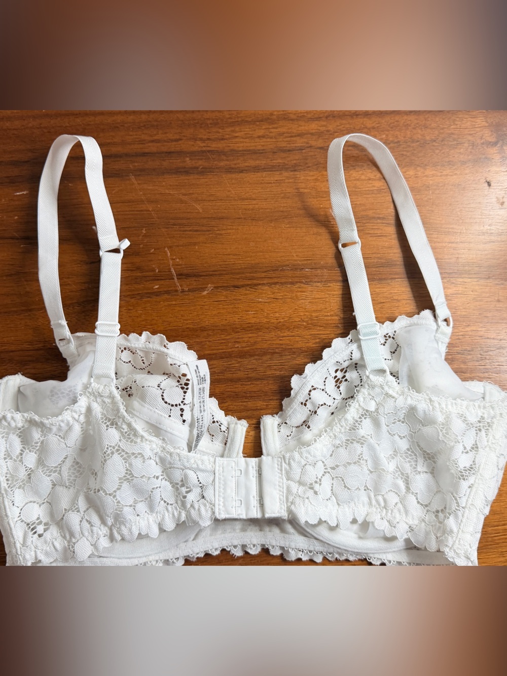 Intimately White Lace underwire bra by free People 34 DD - Picture 2 of 7